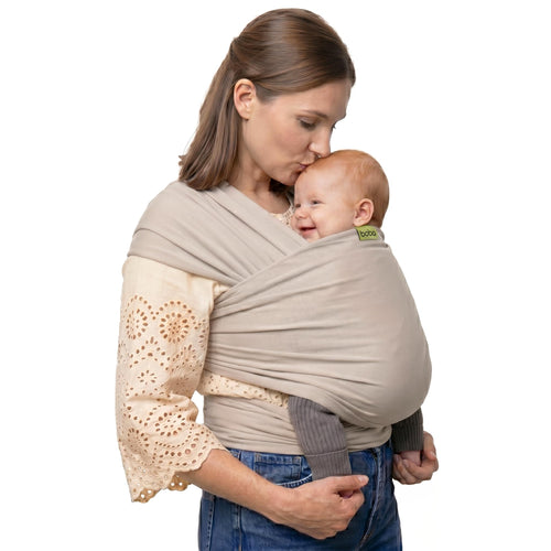 Tragetuch Baby Elastisch 95% Baumwollfrottee für Neugeborene 3-15 kg