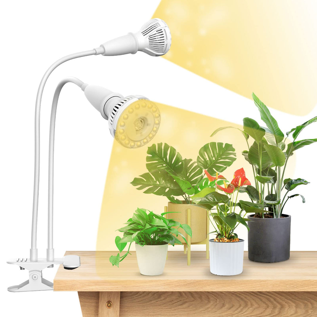 Pflanzenlampe LED Vollspektrum 20W 2-Kopf mit Schwanenhals