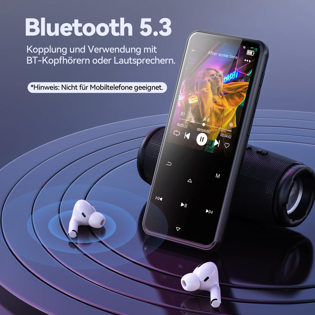 MP3-Player 64GB Bluetooth 5.3 HiFi mit 2,4" Farbdisplay - Bild 3