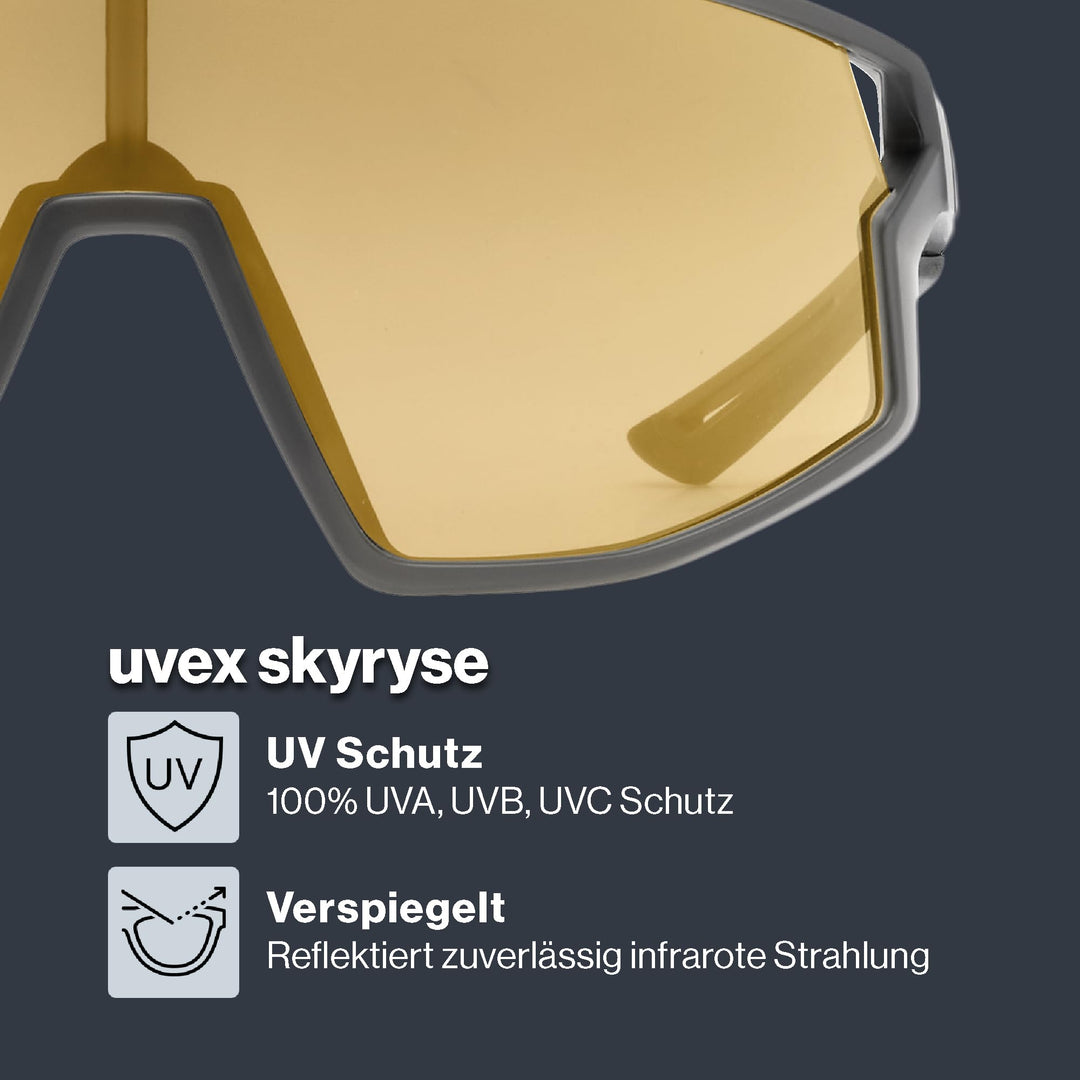 Sportbrille Unisex UV400 Filterkategorie 3 mit Spiegelscheibe - Bild 2