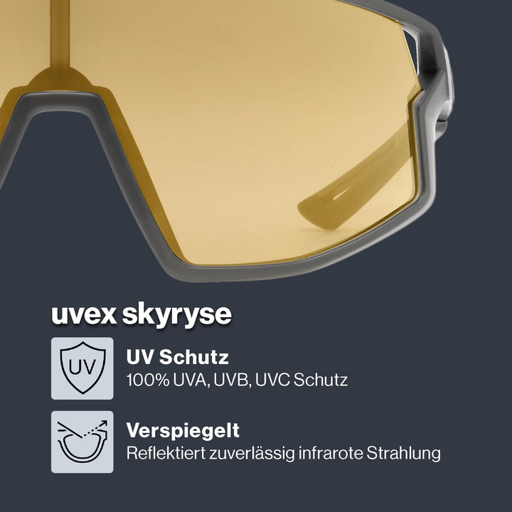 Sportbrille Unisex UV400 Filterkategorie 3 mit Spiegelscheibe - Bild 2