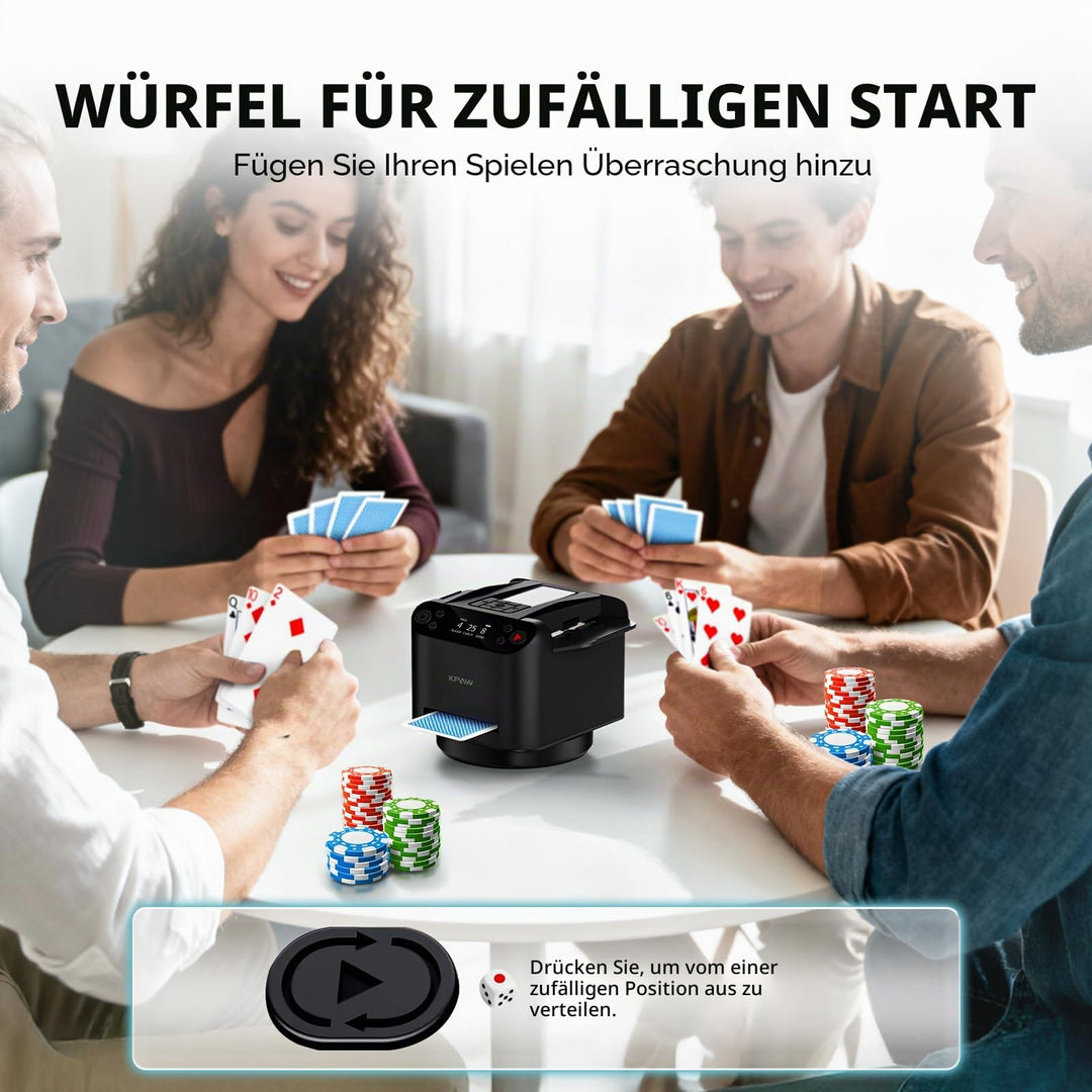Kartenmischmaschine automatisch 2-in-1 mit 4 Fernbedienungen fuer bis zu 12 Spieler - Bild 7