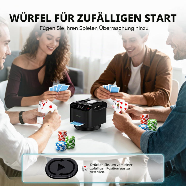 Kartenmischmaschine automatisch 2-in-1 mit 4 Fernbedienungen fuer bis zu 12 Spieler - Bild 7