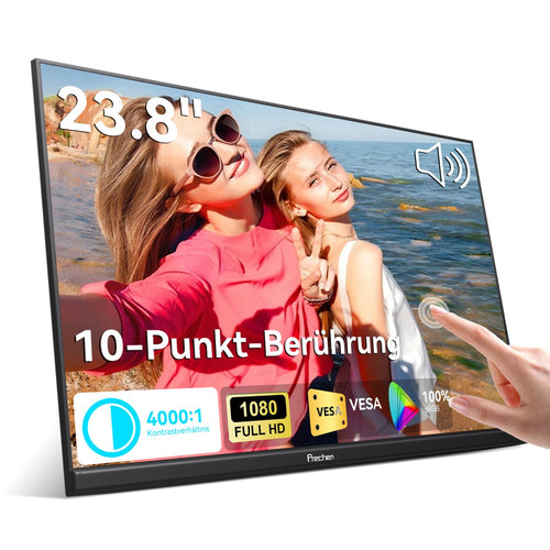 Touchscreen-Monitor 23,8 Zoll Full HD 1080P USB-C HDMI Plug-and-Play