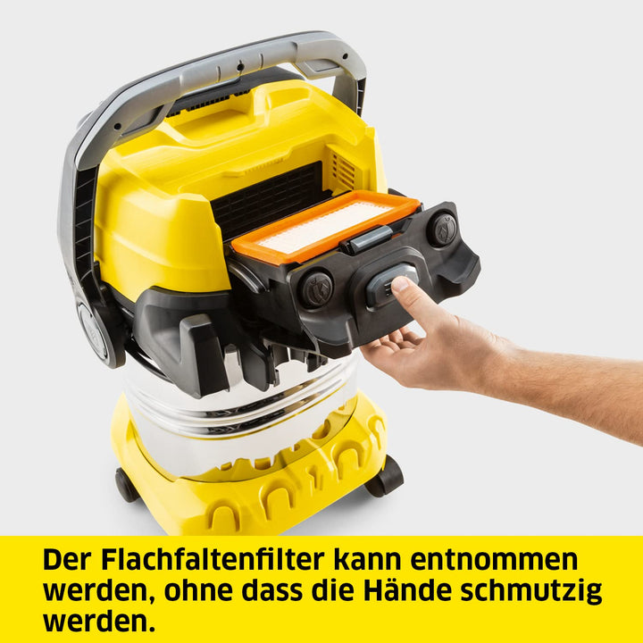 Nass-Trockensauger 1200W 25L Edelstahl mit Blasfunktion - Bild 3