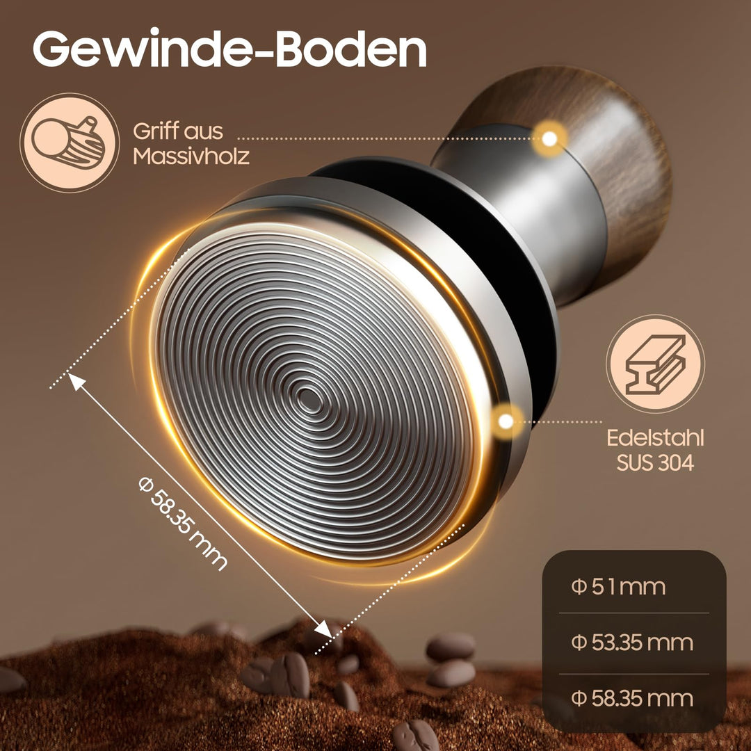 Espresso Tamper 58,35 mm Konstanter Druck 15/30 lbs mit Klick-Feedback - Bild 3