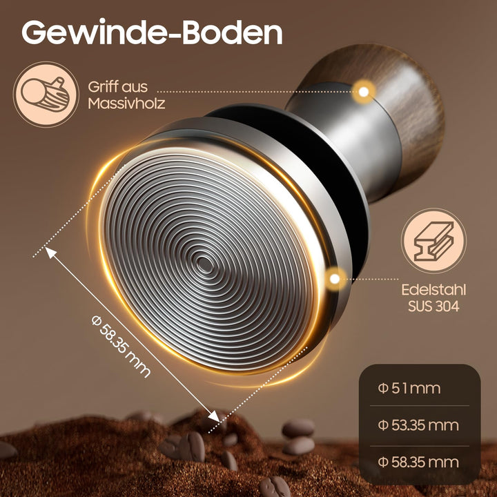 Espresso Tamper 58,35 mm Konstanter Druck 15/30 lbs mit Klick-Feedback - Bild 3