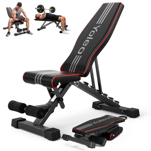 Hantelbank klappbar verstellbar Stahl 300 kg Heimfitness