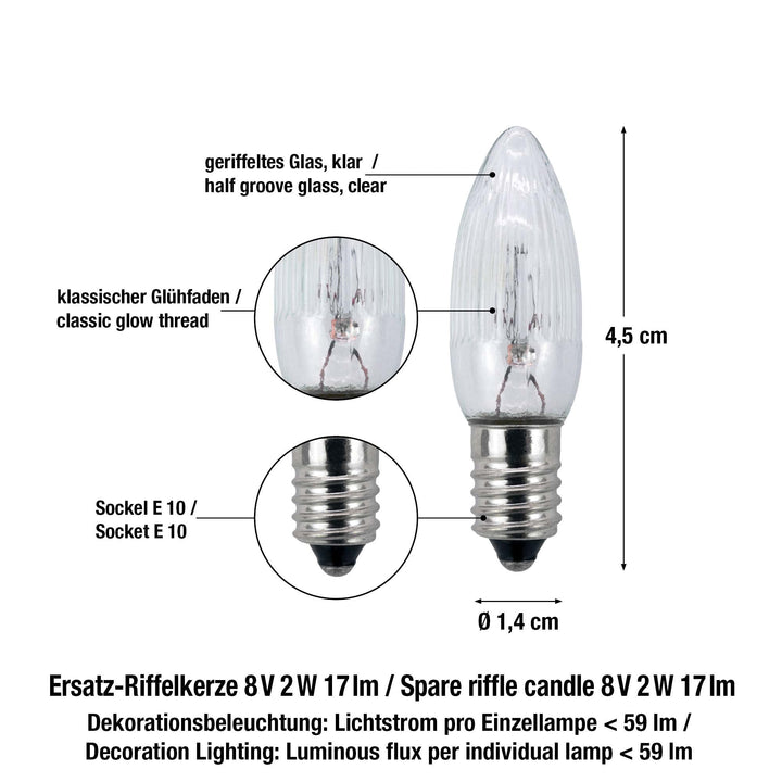 Lichterkette Weihnachten Aussen 30 Kerzen warmweiss mit Stecker - Bild 4