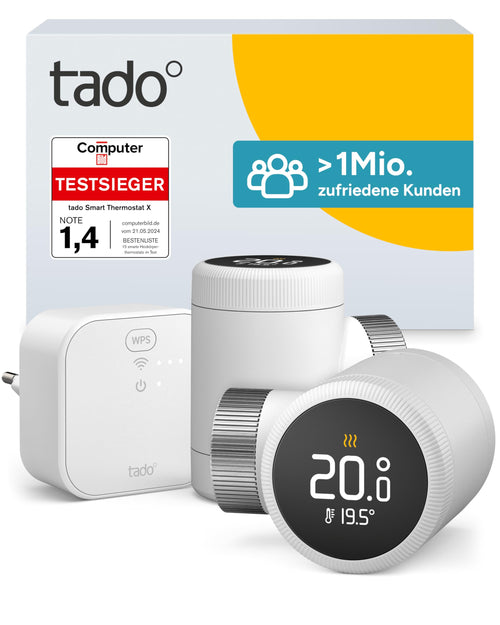 Smartes Heizkörperthermostat Starter Kit mit Bridge, Touch-Display, Matter
