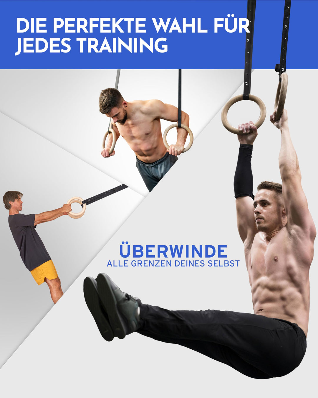 Turnringe Birkenholz 32mm mit 4,5m Gurten für Calisthenics - Bild 5