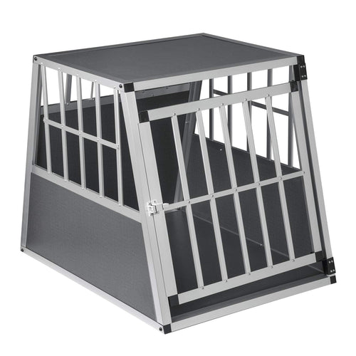 Hundebox Auto Kofferraum Aluminium 65x85x71 cm für Mittelgrosse Hunde