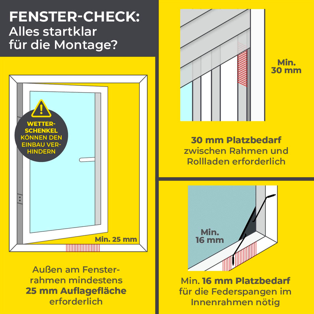 Fliegengitter Fenster Teleskop mit Rahmen werkzeuglos 70–115 cm, 2er-Set - Bild 6