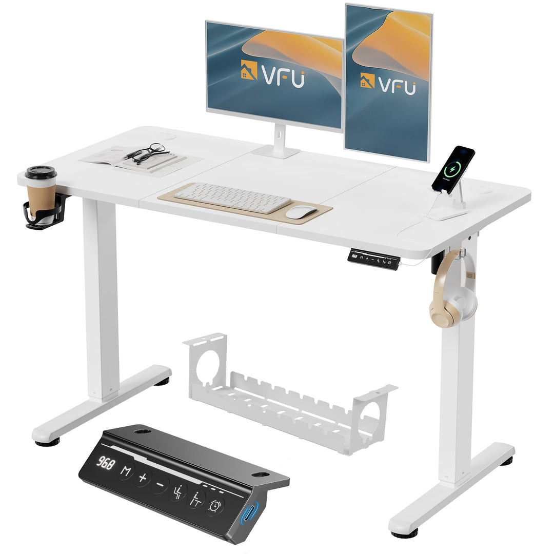 Höhenverstellbarer Schreibtisch elektrisch 120x60 cm mit Speichertasten