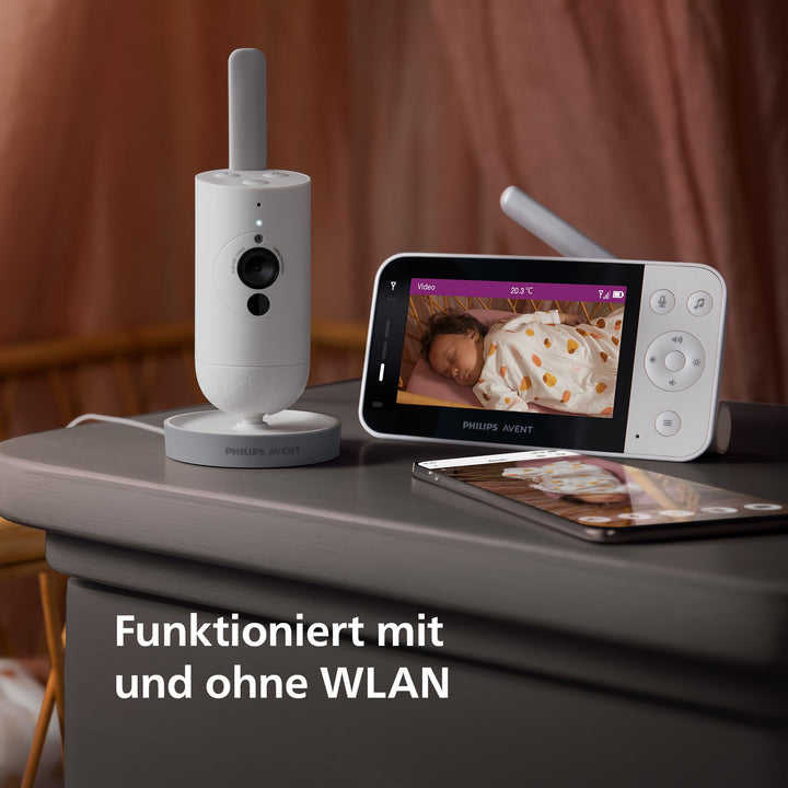 Babyphone mit HD-Kamera und WLAN 1080p Nachtsicht Gegensprechfunktion - Bild 6