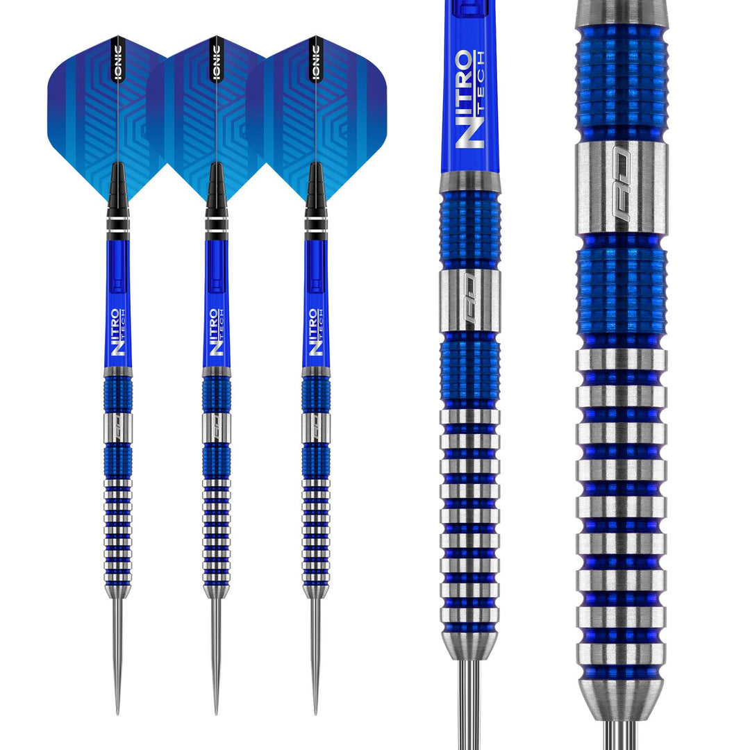 Dartpfeil-Set Wolfram 24g mit Flights und Nitrotech Shafts, 3er-Set - Bild 5