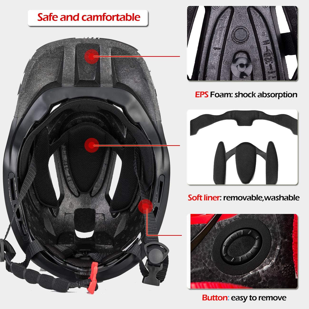 Fullface Fahrradhelm Kinder 2-in-1 PC+EPS abnehmbarer Kinnschutz - Bild 3