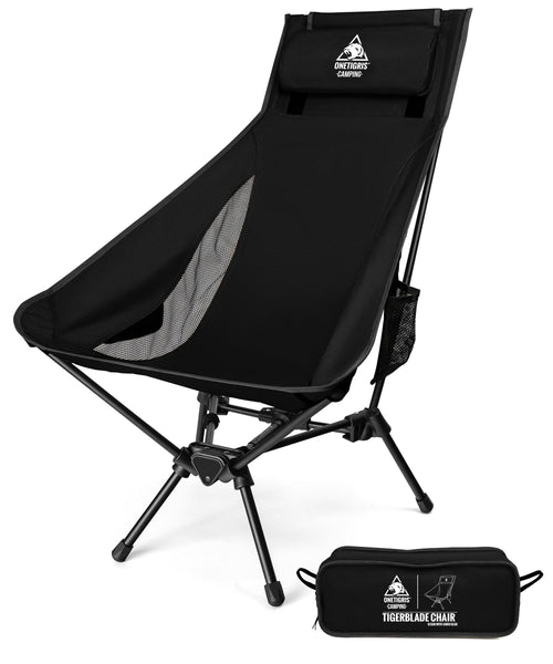 Campingstuhl Hochlehner klappbar 150 kg Aluminium mit Nackenstütze