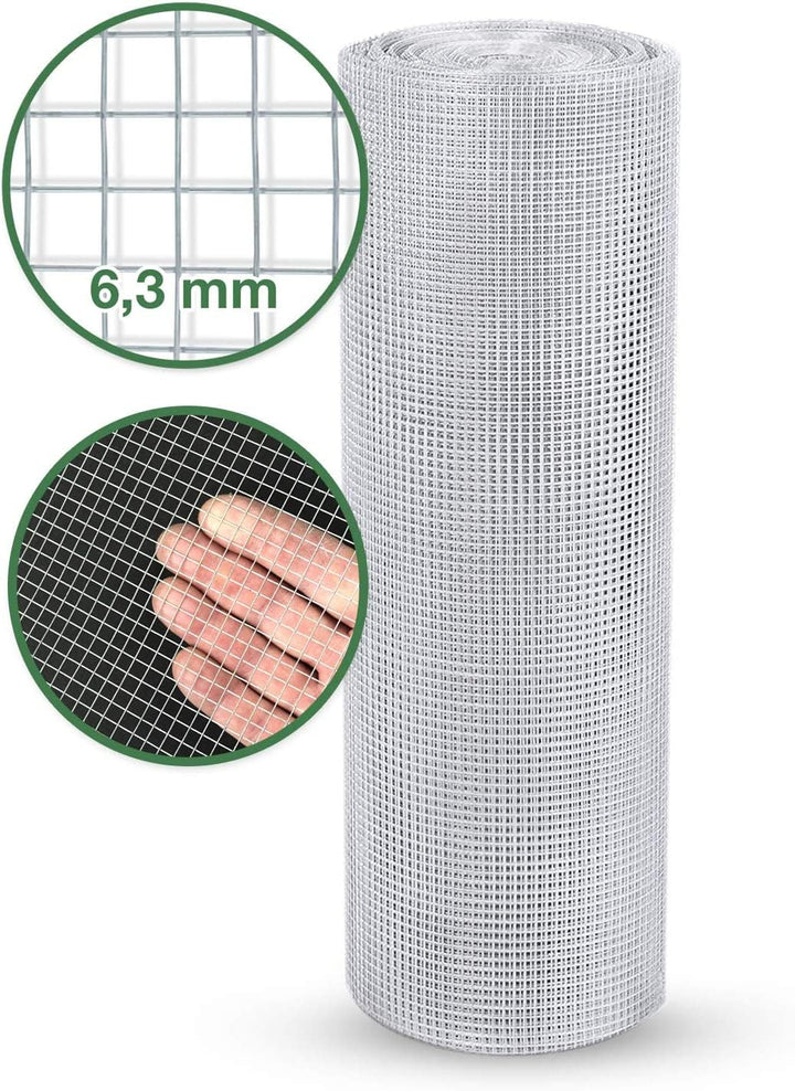 Drahtgitter verzinkt feinmaschig 6,3 mm Volierendraht 100x1000 cm - Bild 4