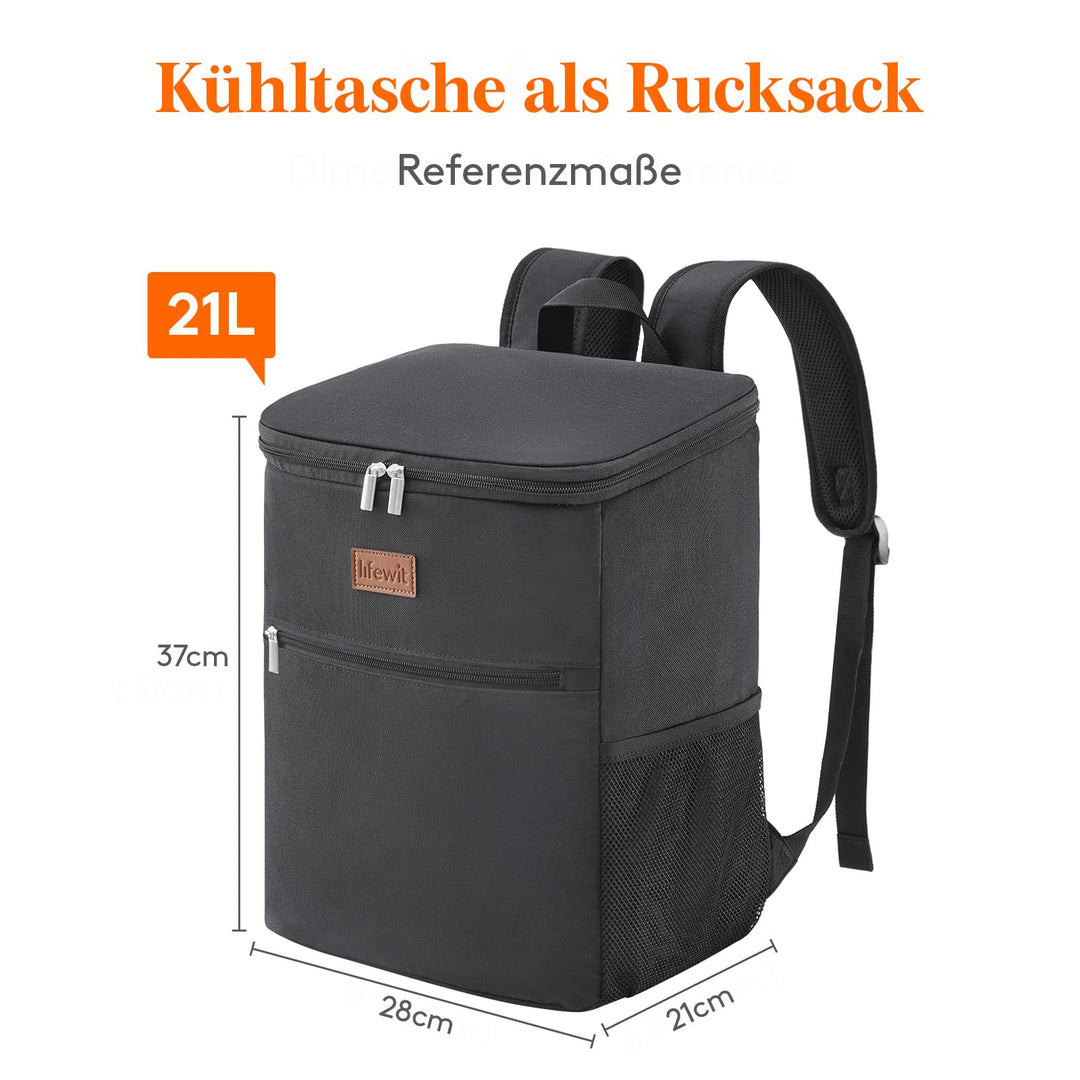 Kühlrucksack 24L isoliert für Picknick und Outdoor, 30 Dosen - Bild 8