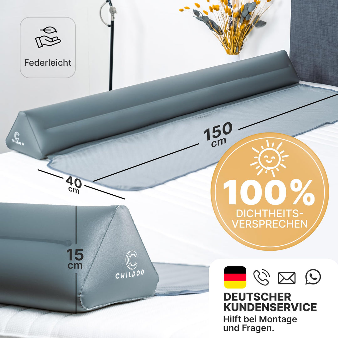 Aufblasbarer Rausfallschutz Bett 200cm TPU Mesh für Baby &amp; Kinder - Bild 6