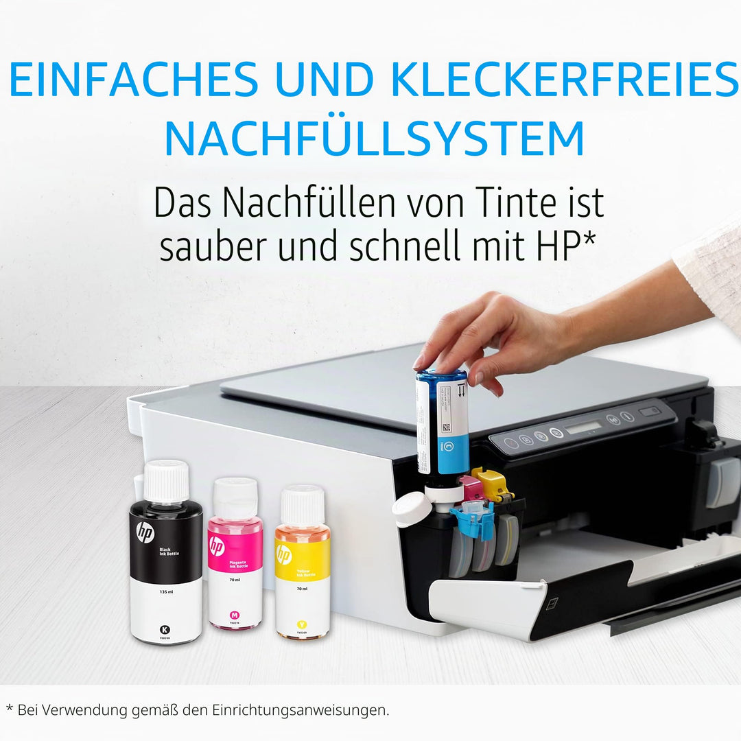 Tintenflaschen-Set 4-teilig Schwarz Cyan Magenta Gelb fuer Tintentank-Drucker - Bild 4