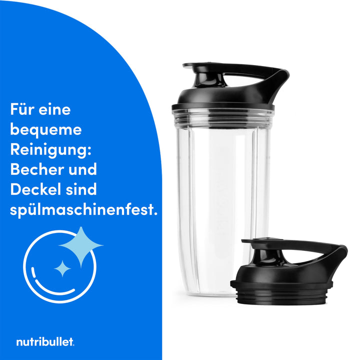 Standmixer 1200W mit Tritanbehälter 900ml+700ml, 2 To-Go-Deckel - Bild 8