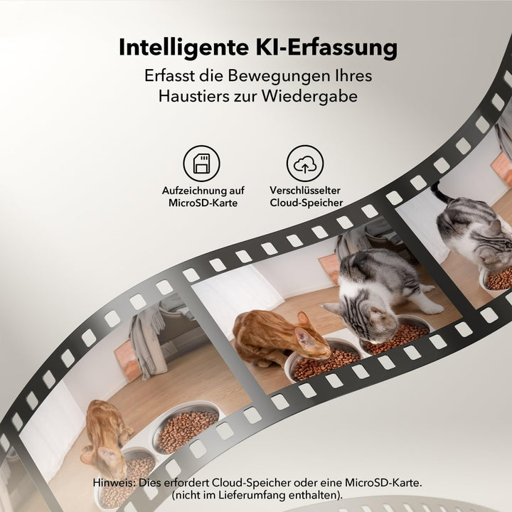 Futterautomat Katze Hund 5L 2 Näpfe 1080P Kamera 5G WiFi App - Bild 6