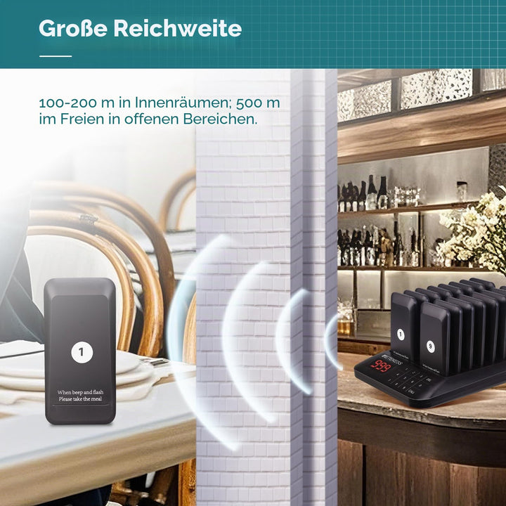 Gäste-Rufsystem Gastronomie 16 Pager Funk 500m Reichweite - Bild 4