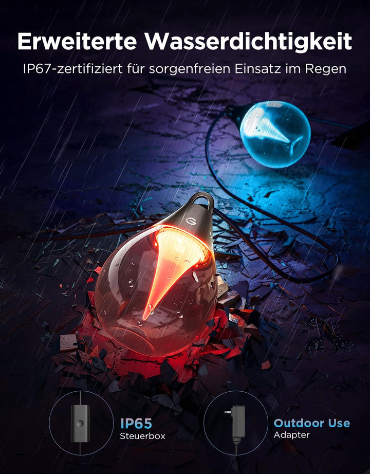 LED Lichterkette Aussen 15m RGBWIC WiFi Bluetooth IP67 80 LEDs - Bild 4
