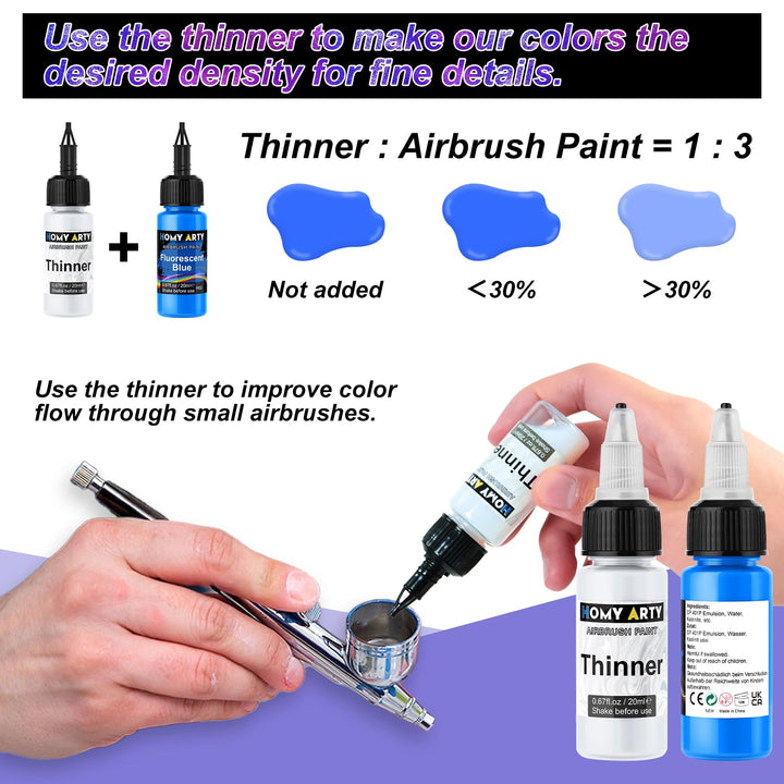 Airbrush Farben Set 60 Flaschen wasserbasis fuer alle Oberflächen - Bild 5