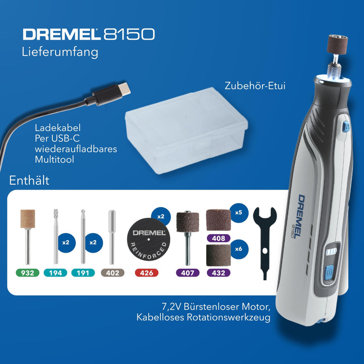 Akku-Multifunktionswerkzeug bürstenlos 7,2V USB-C Set mit LED - Bild 7