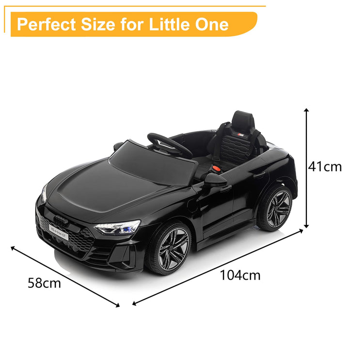 Elektroauto Kinder 12V mit Fernbedienung 2,4 GHz LED schwarz - Bild 3