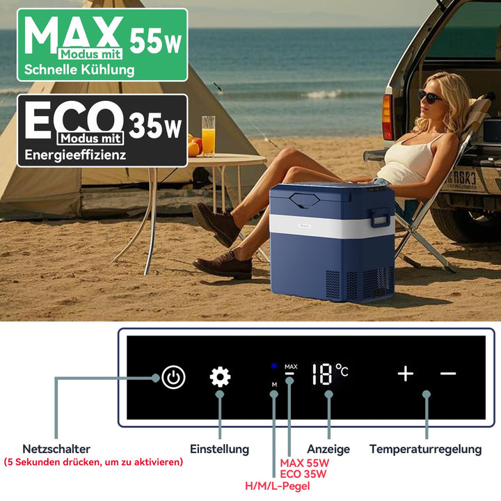 Kompressor-Kühlbox 30 L 12V/24V/230V mit Gefrierzone -18°C bis +15°C - Bild 2