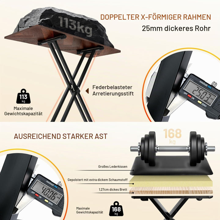 Keyboard-Set Ständer und Bank höhenverstellbar für 61–88 Tasten - Bild 6