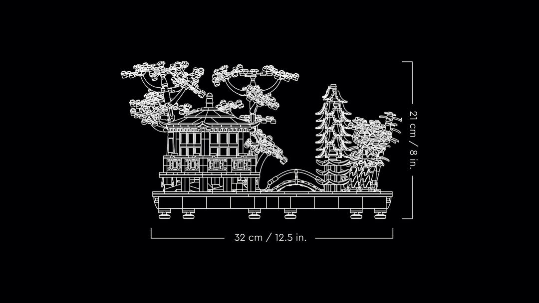 Klemmbausteine Zen-Garten japanisch inspiriert 1363 Teile Erwachsene - Bild 7