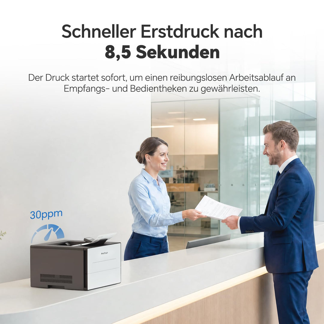 Laserdrucker S/W A4 30 ppm WLAN Duplex mit Starter-Toner - Bild 3