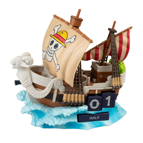 Ewiger Tischkalender One Piece Schiff 3D Kunstharz handbemalt