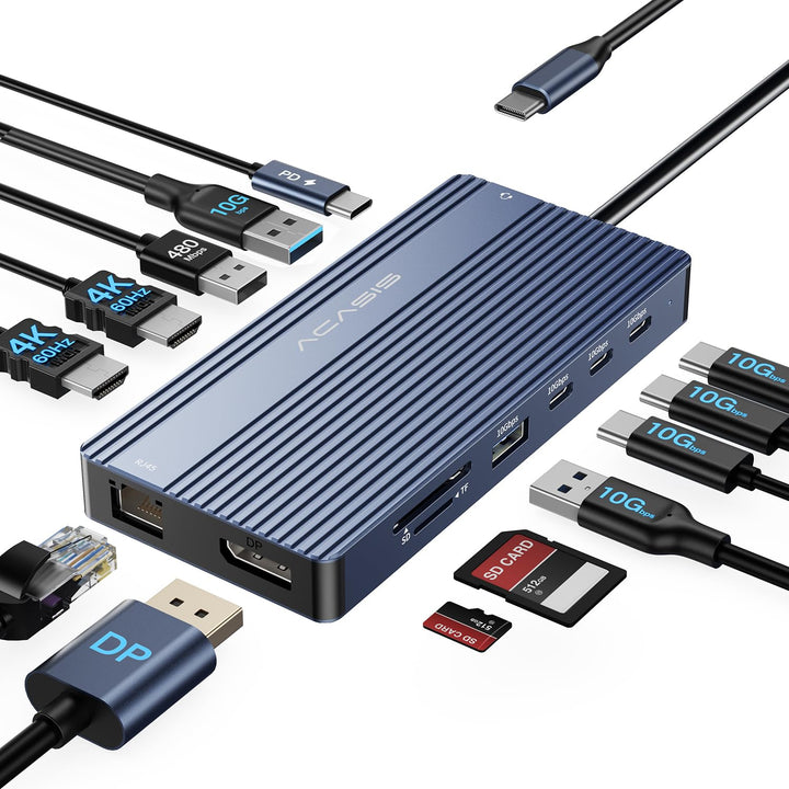 USB-C Docking Station 14-in-1 Triple Display 4K@60Hz PD 100W