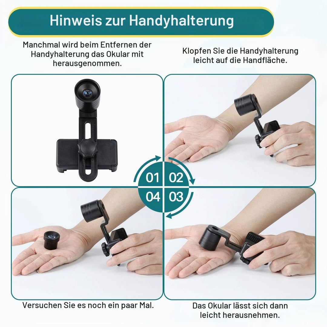 Lichtmikroskop 2000x mit LED-Beleuchtung, XY-Lineal und 10 Präparaten - Bild 9