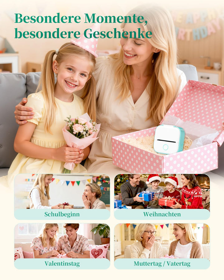 Thermodrucker Mini Tintenfrei Bluetooth für Smartphone Aufkleber - Bild 3