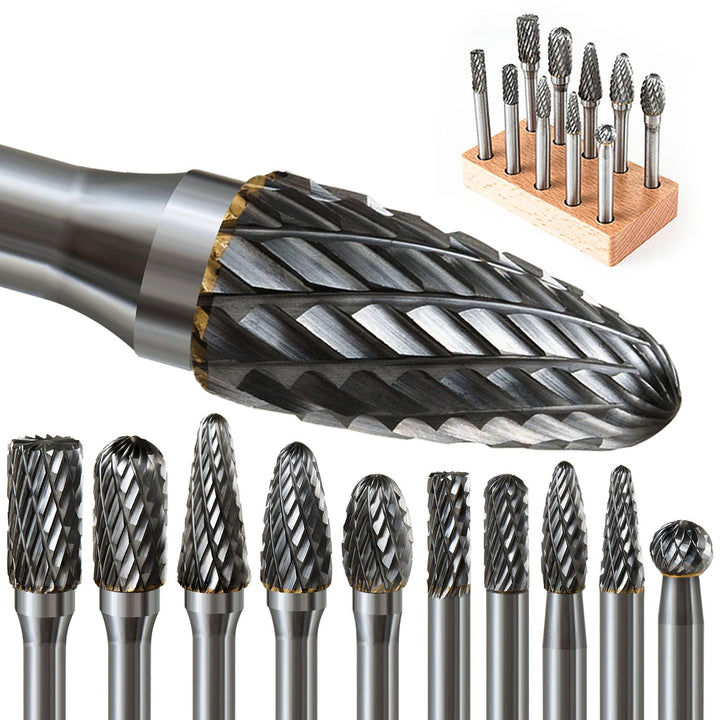 Hartmetall Frässtifte Set 10-tlg. 6mm Schaft Doppelschnitt