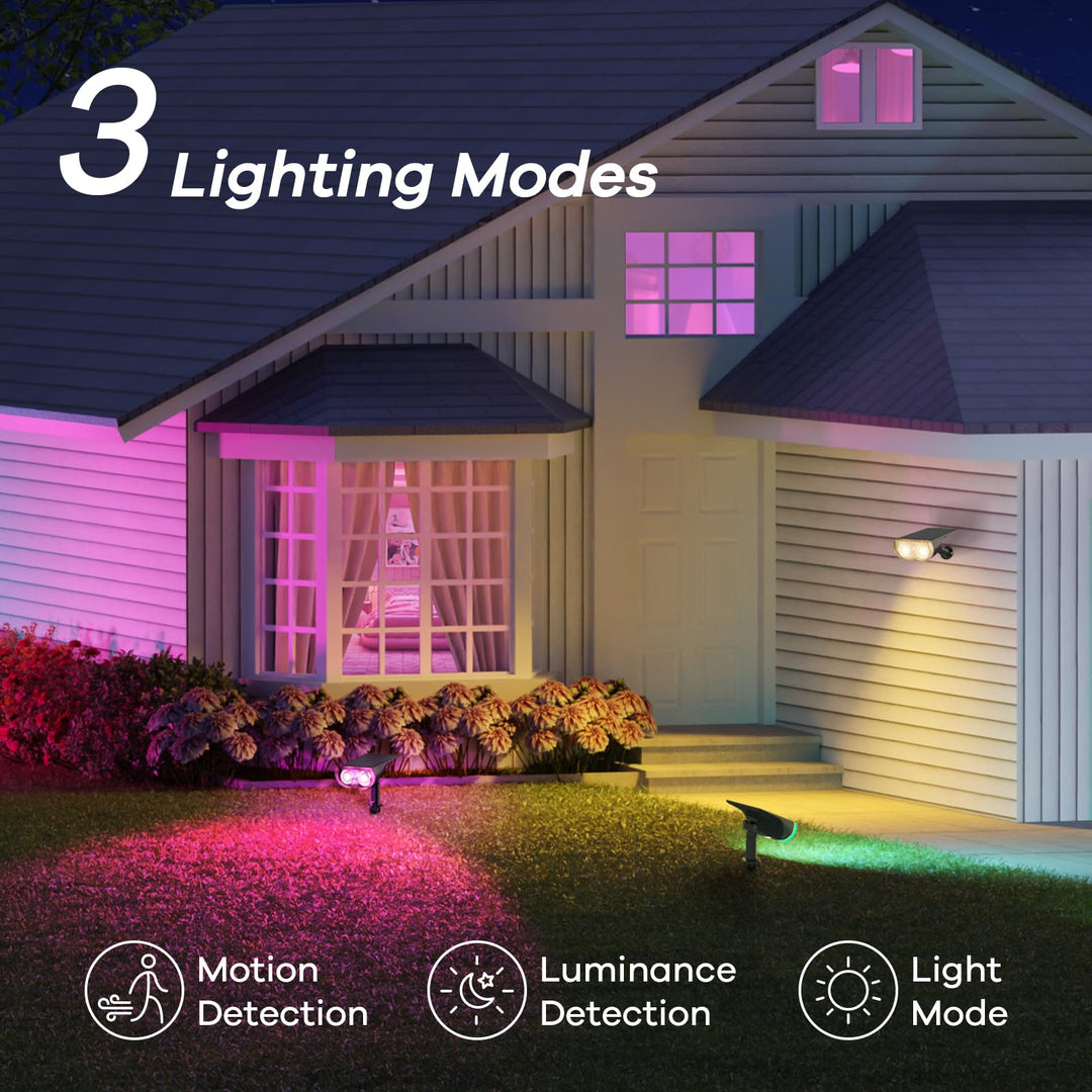 Solar Gartenstrahler Smart RGBW 4er-Set mit Bewegungsmelder IP65 - Bild 7