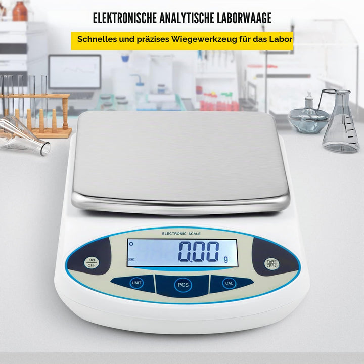 Digitalwaage Präzision 5000g / 0,01g mit LCD und 13 Einheiten - Bild 2