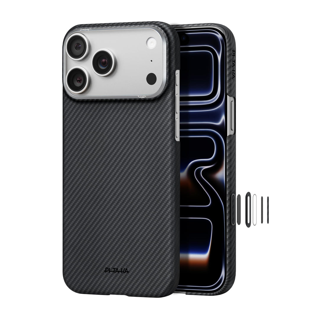 iPhone 17 Pro Max Hülle Aramidfaser 0,9mm ultradünn MagSafe-kompatibel