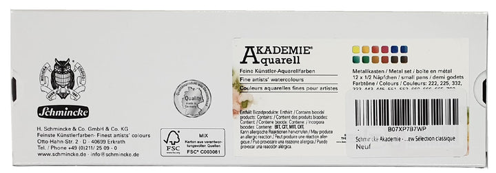 Aquarell Malkasten Metall 12 Farben Näpfchen für Aquarellmalerei - Bild 9