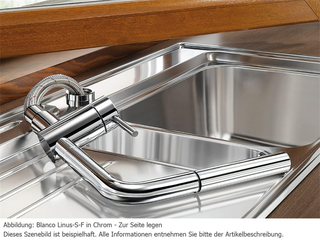 Küchenarmatur Chrom mit ausziehbarer Brause Niederdruckausführung - Bild 4