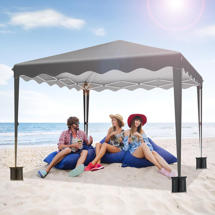 Faltpavillon 3x3m Oxford 420D UV50+ höhenverstellbar mit Seitenteilen - Bild 8