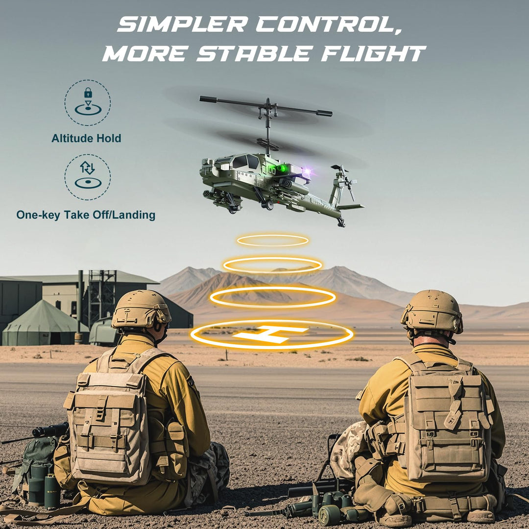 RC Hubschrauber 2.4GHz Military-Design mit 2 Akkus ab 8 Jahre - Bild 2