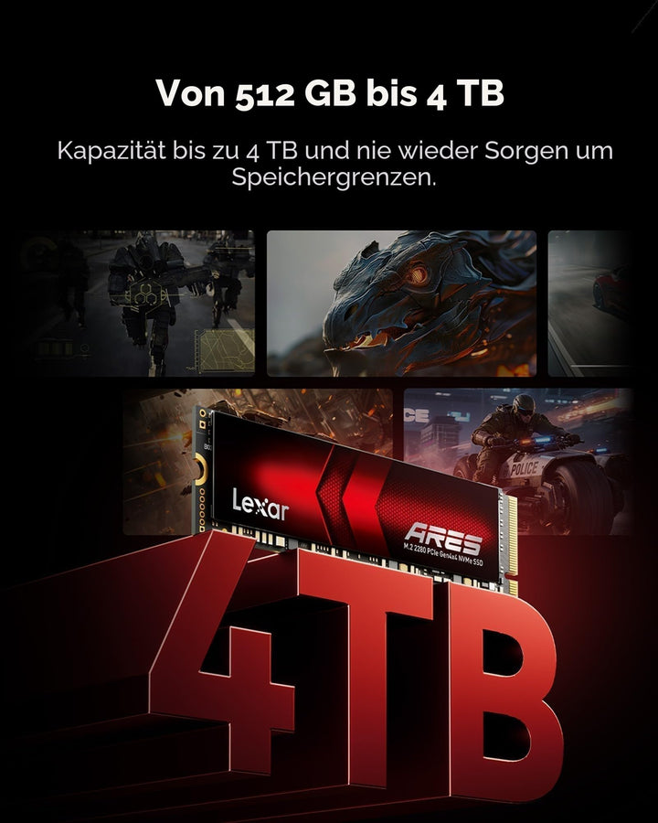 M.2 NVMe SSD 2TB PCIe Gen4 7400 MB/s fuer Gaming und PS5 - Bild 4